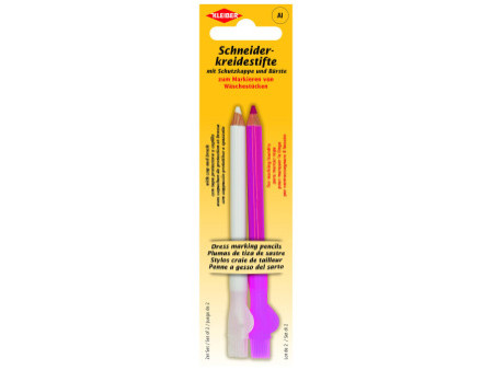 KLEIBER Crayon craie de tailleur, set de 2, blanc/rose