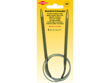 KLEIBER Aiguille à tricoter circulaire, 800 mm x 5,5 mm