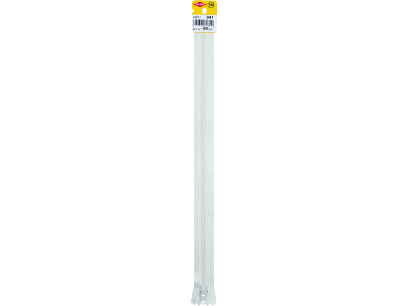 KLEIBER Fermeture zip, plastique, longueur: 300 mm, blanc