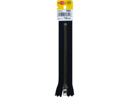 KLEIBER Fermeture à zip, métal, longueur: 120 mm, noir