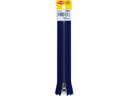 KLEIBER Fermeture à zip, métal, longueur: 120 mm, marine