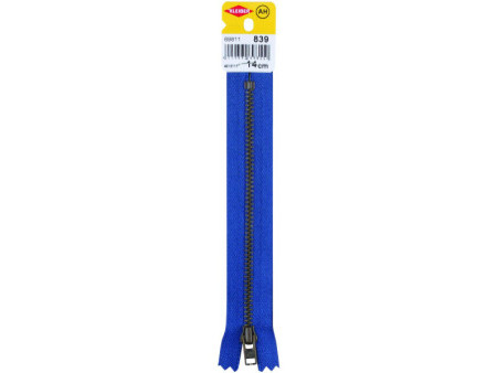 KLEIBER Fermeture à zip, métal, longueur: 140 mm, bleu jeans