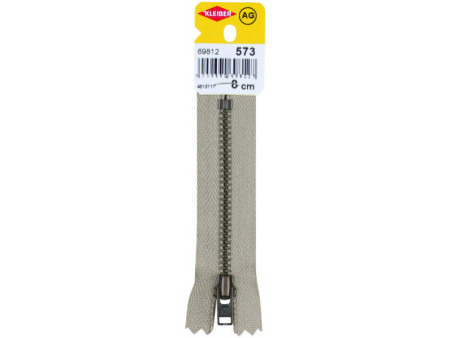 KLEIBER Fermeture à zip, métal, longueur: 80 mm, beige