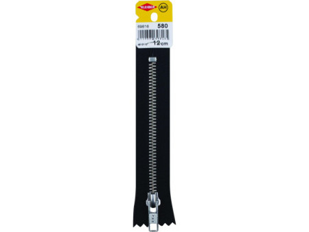 KLEIBER Fermeture à zip, métal, longueur: 120 mm, noir