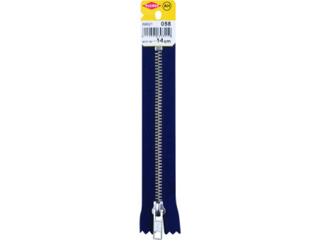 KLEIBER Fermeture à zip, métal, longueur: 140 mm, marine