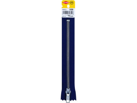 KLEIBER Fermeture à zip, métal, longueur: 160 mm, marine