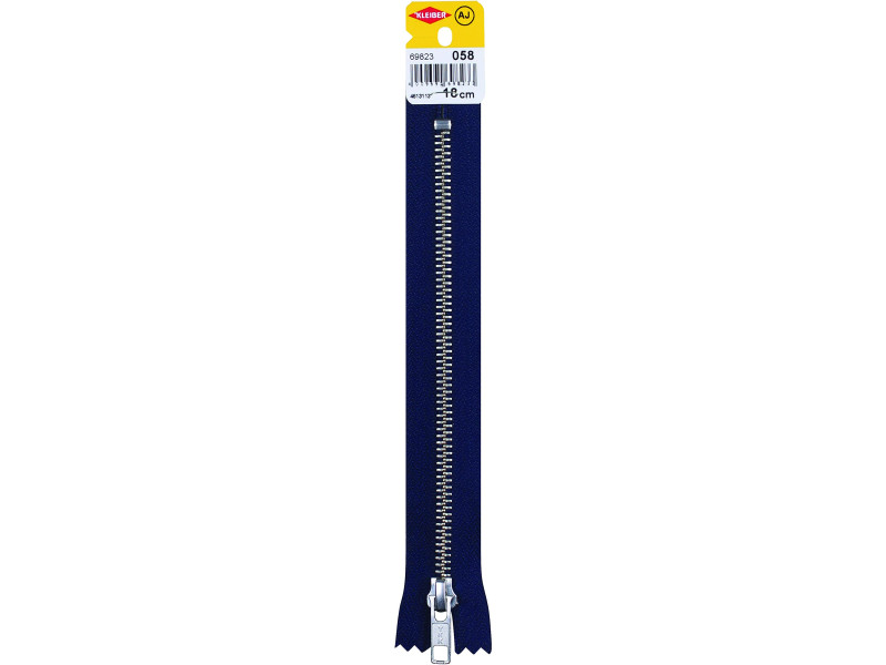 KLEIBER Fermeture à zip, métal, longueur: 180 mm, marine