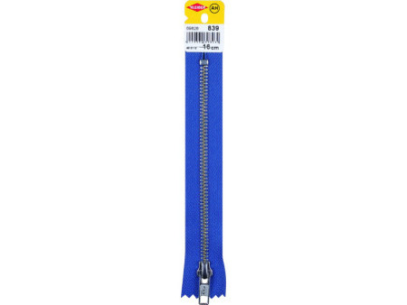 KLEIBER Fermeture à zip, métal, longueur: 160 mm, bleu jeans