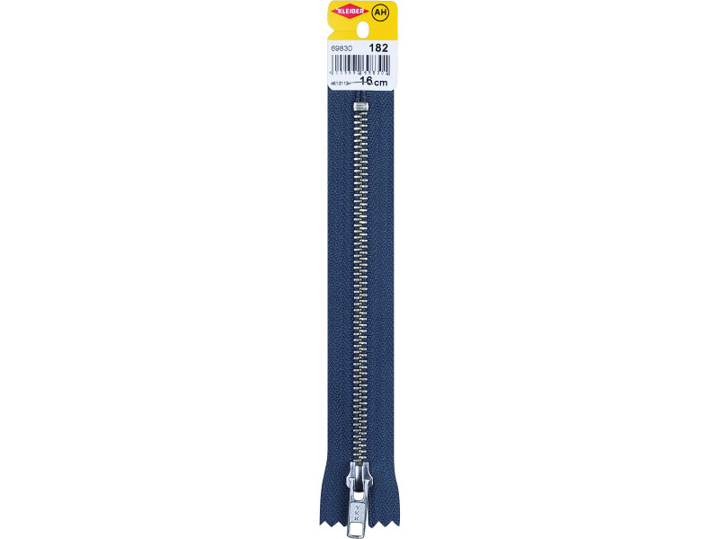 KLEIBER Fermeture à zip, métal, longueur: 160 mm, ardoise