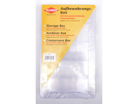 KLEIBER Boîte de rangement, 15 compartiments, transparent