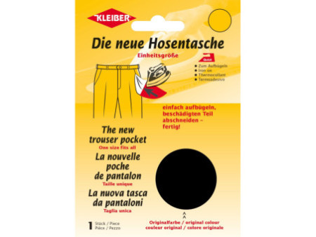 KLEIBER Poche de remplacement de pantalon, noir