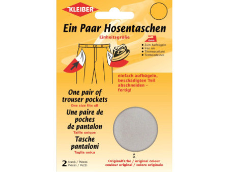 KLEIBER Poche de remplacement de pantalon, paire, gris clair