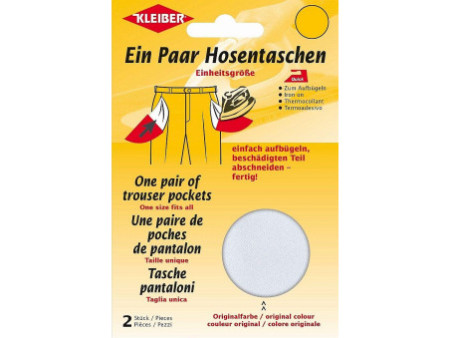 KLEIBER Poche de remplacement de pantalon, paire, blanc