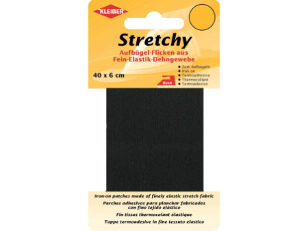 KLEIBER Patch thermocollant élastique, 400 x 60 mm, noir