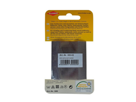KLEIBER Patch thermocollant élastique, 400 x 60 mm, gris