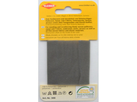 KLEIBER Patch thermocollant élastique, 400 x 60 mm, gris