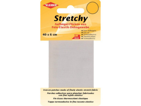 KLEIBER Patch thermocollant élastique, 400 x 60 mm, blanc