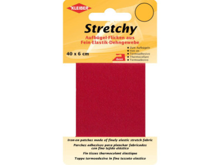 KLEIBER Patch thermocollant élastique, 400 x 60 mm, rouge