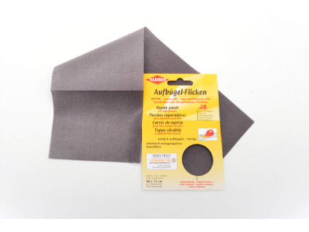 KLEIBER Patch thermocollant Zephir, 400 x 120 mm, gris foncé