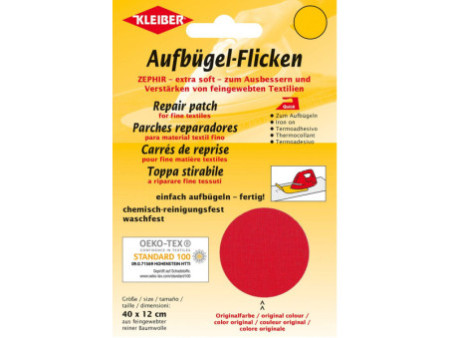 KLEIBER Patch thermocollant Zephir, 400 x 120 mm, rouge