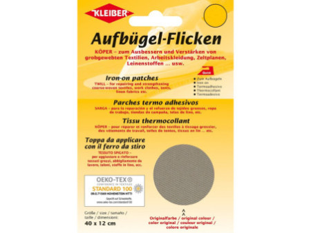 KLEIBER Patch thermocollant Köper, 400 x 120 mm, beige