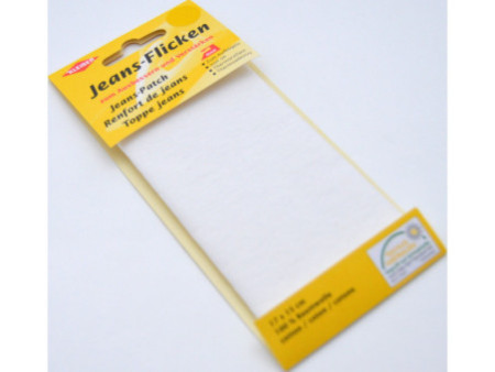KLEIBER Patch thermocollant pour jeans, 170 x 150 mm, blanc