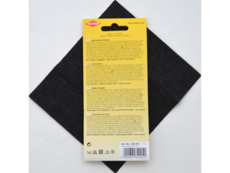 KLEIBER Patch thermocollant pour jeans, 170 x 150 mm, noir