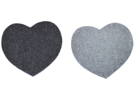 KLEIBER Patch thermocollant pour jeans Coeur, noir