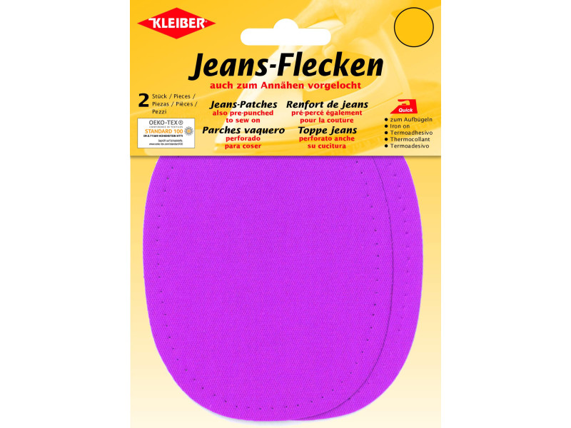 KLEIBER Patch thermocollant ovale pour jeans, rose