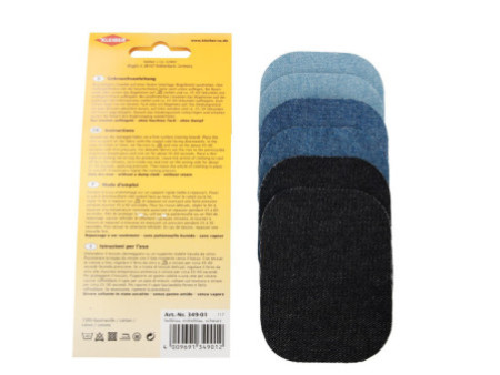 KLEIBER Mini patch thermocollant pour jeans, set 1, assorti