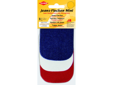KLEIBER Mini patch thermocollant pour jeans, set 3, assorti