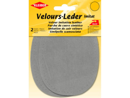 KLEIBER Patch thermocollant en velours, ovale, beige