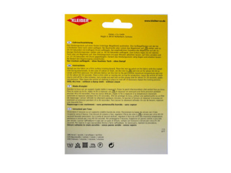 KLEIBER Patch thermocollant en velours, ovale, bleu foncé