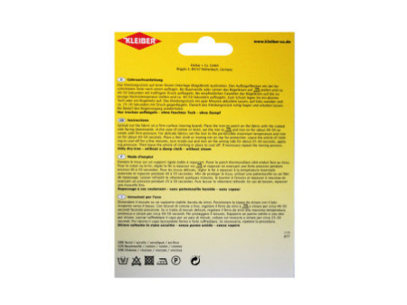 KLEIBER Patch thermocollant en velours, ovale, olive