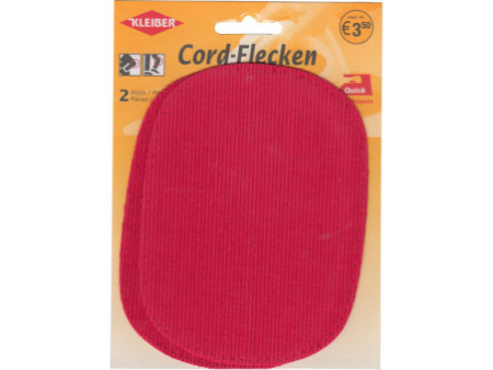 KLEIBER Patch thermocollant en velours côtelé, gris clair