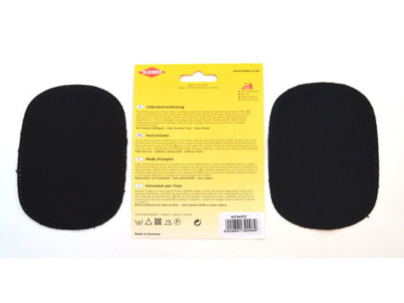 KLEIBER Patch thermocollant en velours côtelé, noir