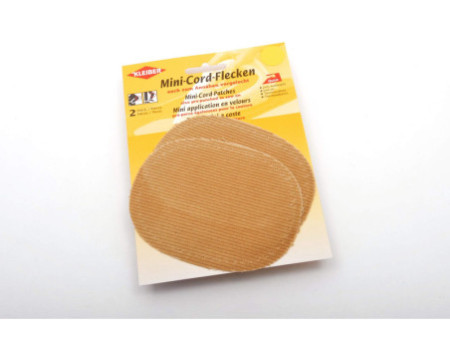 KLEIBER Mini patch thermocollant, fin velours côtelé, beige