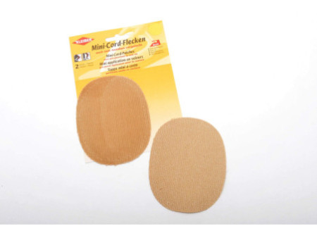 KLEIBER Mini patch thermocollant, fin velours côtelé, beige