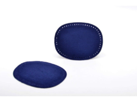 KLEIBER Mini patch thermocollant, fin velours côtelé, bleu