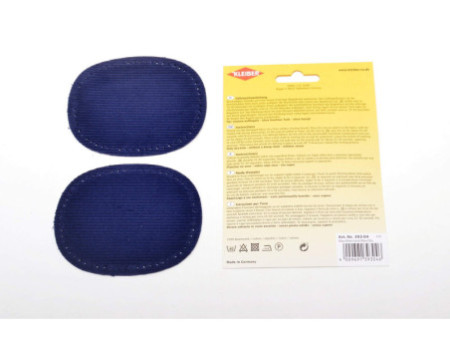 KLEIBER Mini patch thermocollant, fin velours côtelé, bleu