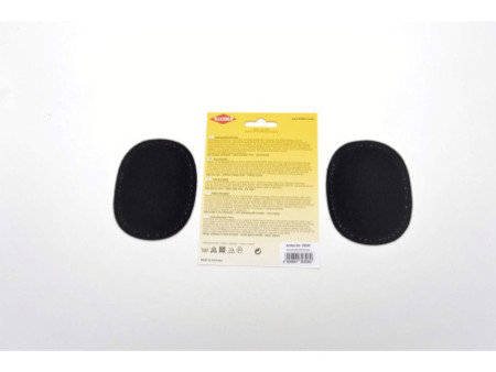 KLEIBER Mini patch thermocollant, fin velours côtelé, noir