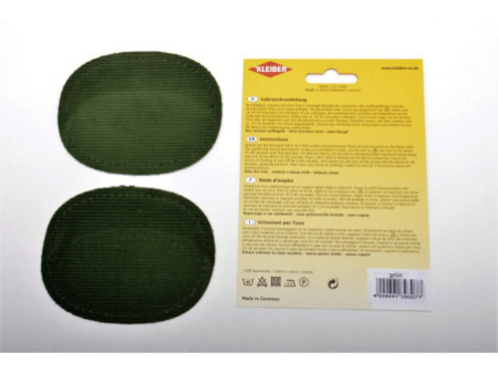 KLEIBER Mini patch thermocollant, fin velours côtelé, vert
