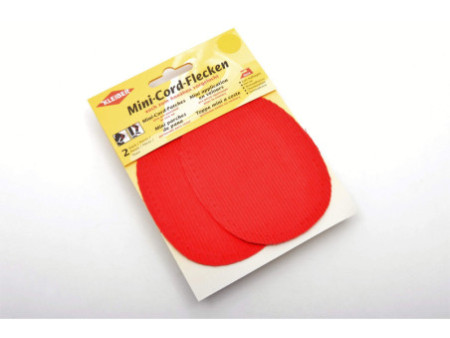 KLEIBER Mini patch thermocollant, fin velours côtelé, rouge