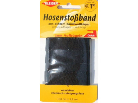 KLEIBER Ruban pour ourlet de pantalon, 1300 mm, noir