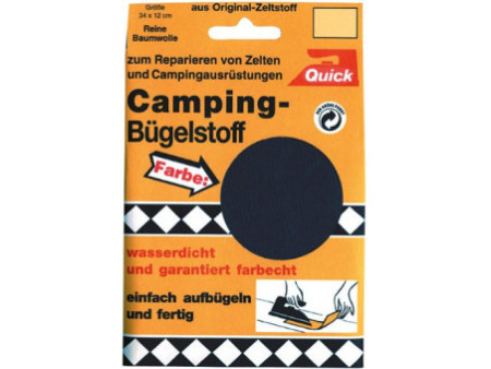 KLEIBER Tissu thermocollant de camping, 340 x 120 mm, gris