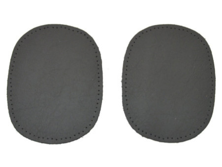 KLEIBER Patch en cuir nappa, 125 x 100 mm, noir
