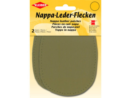 KLEIBER Patch en cuir nappa, 125 x 100 mm, beige