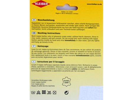 KLEIBER Patch en cuir nappa, 125 x 100 mm, beige