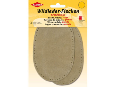 KLEIBER Patch à coudre en daim, 155 x 100 mm, beige