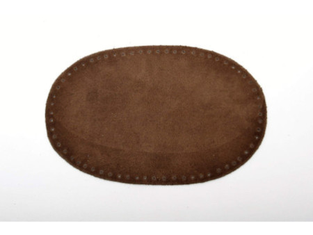 KLEIBER Patch à coudre en daim, 155 x 100 mm, brun foncé